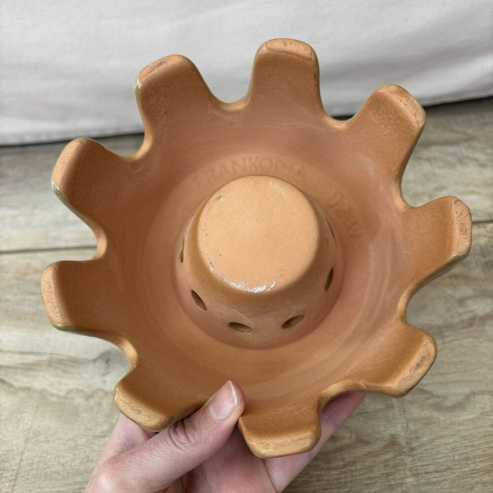 Vtg MCM Frankoma Pottery Warming Stand for Carafe Teapot Plainsman Green 82W EUC - Picture 8 of 12
